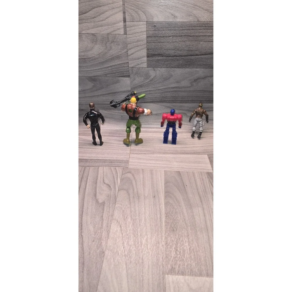 Lot Of 4 Action Figures ( Sarge, Transformer, Bruce Wayne & Jazware )